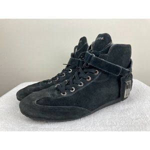Dolce & Gabbana Black Suede Leather Hightop Sneakers 8